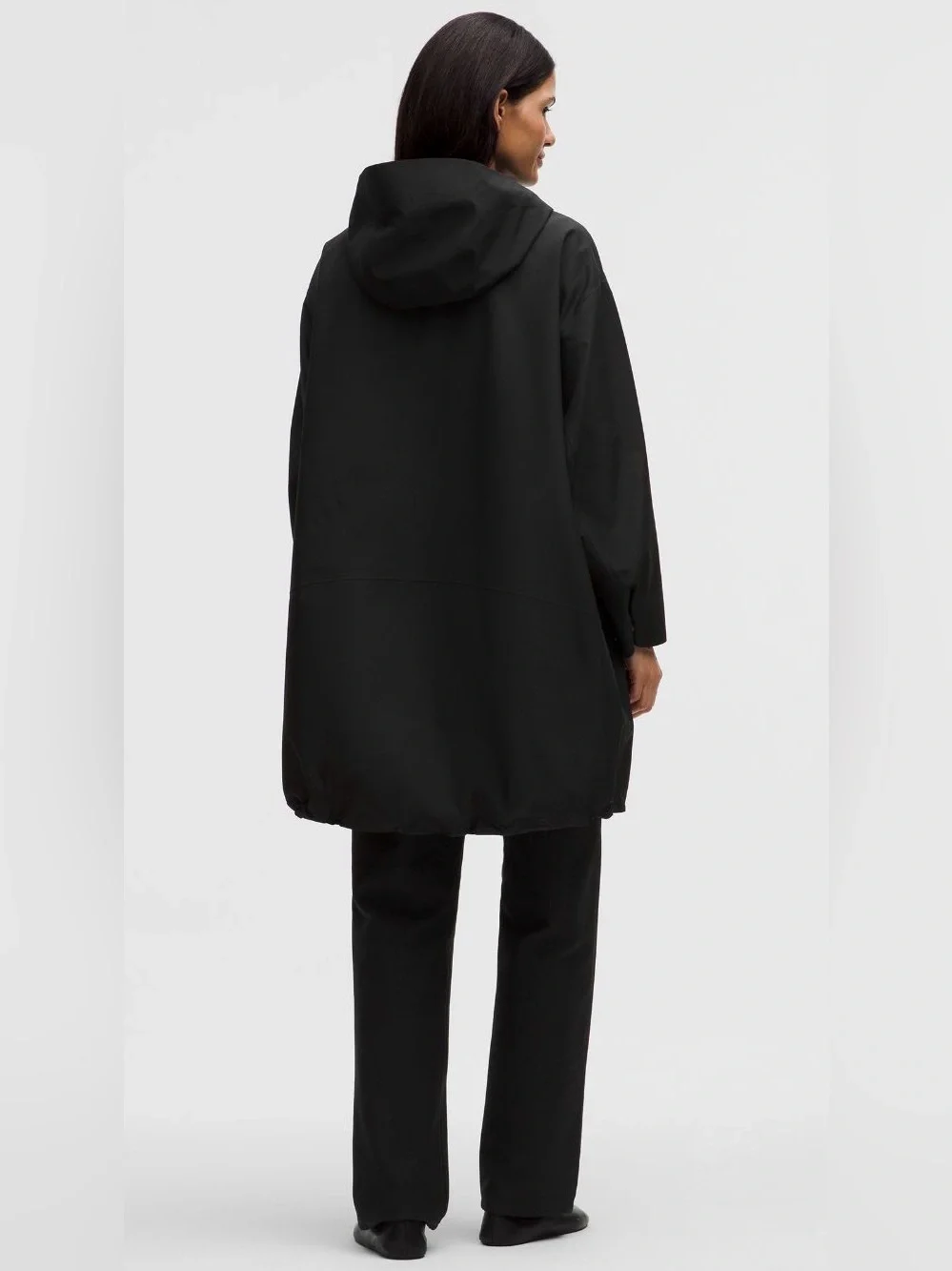 New LULULEMON Oversized Cocoon Raincoat Jacket Rain Coat, Medium, Black